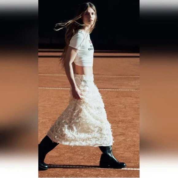 ZARA LONG SEQUIN SKIRT - Picture 5 of 8